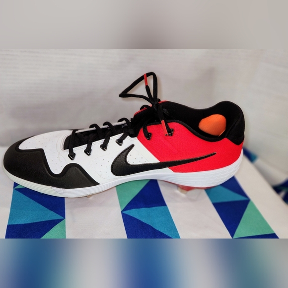 NWOT Nike Alpha Huarache Elite 2 Baseball Cleats Red/White/Black Men's Size 15 - Picture 9 of 13